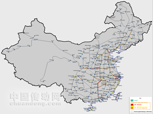 鐵道部目前定義：動(dòng)車指代時(shí)速在200公里級(jí)別的鐵路線路；高鐵指代時(shí)速在300公里級(jí)別的鐵路線路