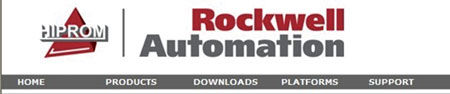 Hiprom被吞并后，公司網(wǎng)站頂部Logo右側(cè)添上更大字體的Rockwell Automation